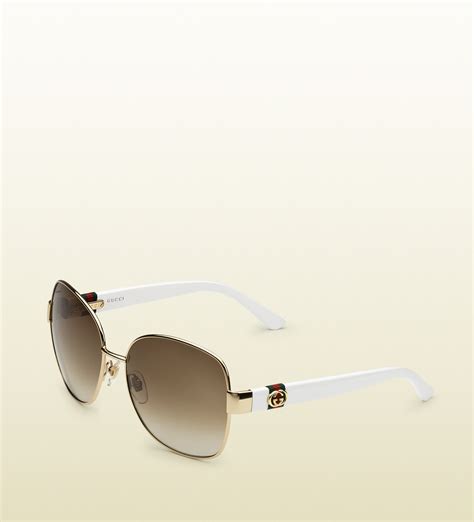 all gold gucci sunglasses|Gucci sunglasses women gold.